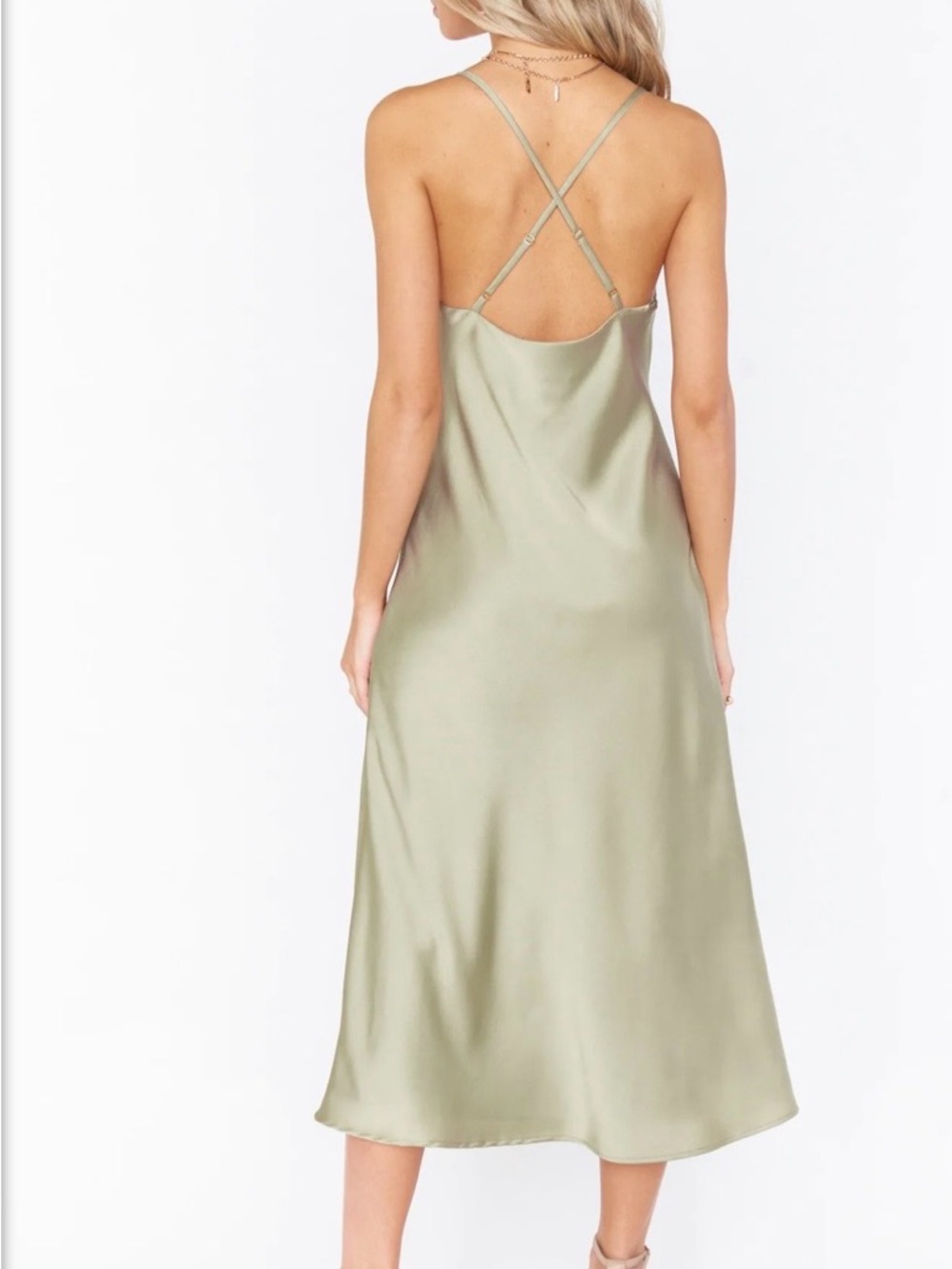 Show Me Your MuMu Cowl Neck Slip Midi Dress in Slate Blue - Picture 5 of 5